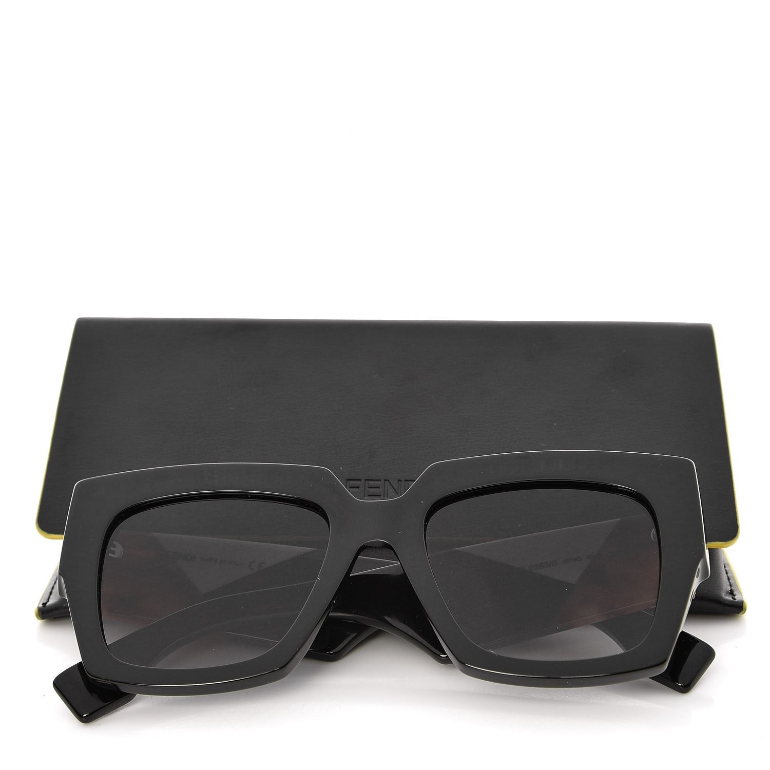 Fendi Facets Square Sunglasses FF 0263/S Black 10 of 18