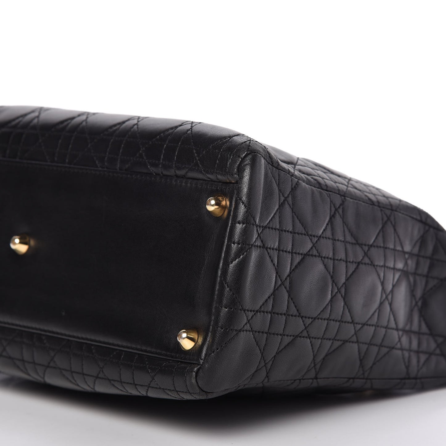 Lambskin Cannage Large Lady Dior Black