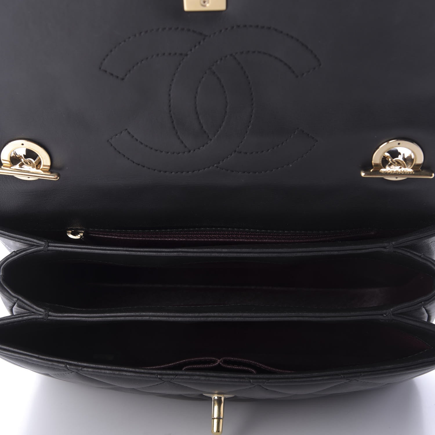 Chanel Lambskin Quilted Small Trendy CC Dual Handle Flap Bag Black 5 of 9