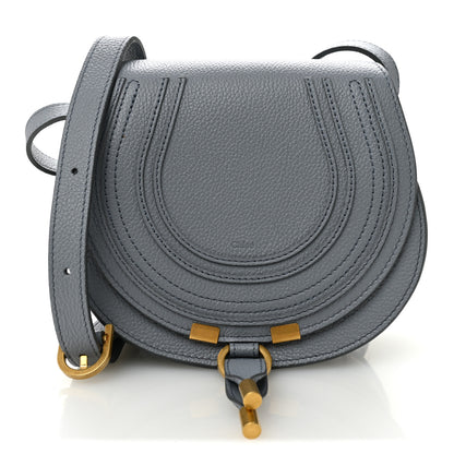 Chloe Calfskin Mini Marcie Round Crossbody Bag Storm Blue 1 of 8