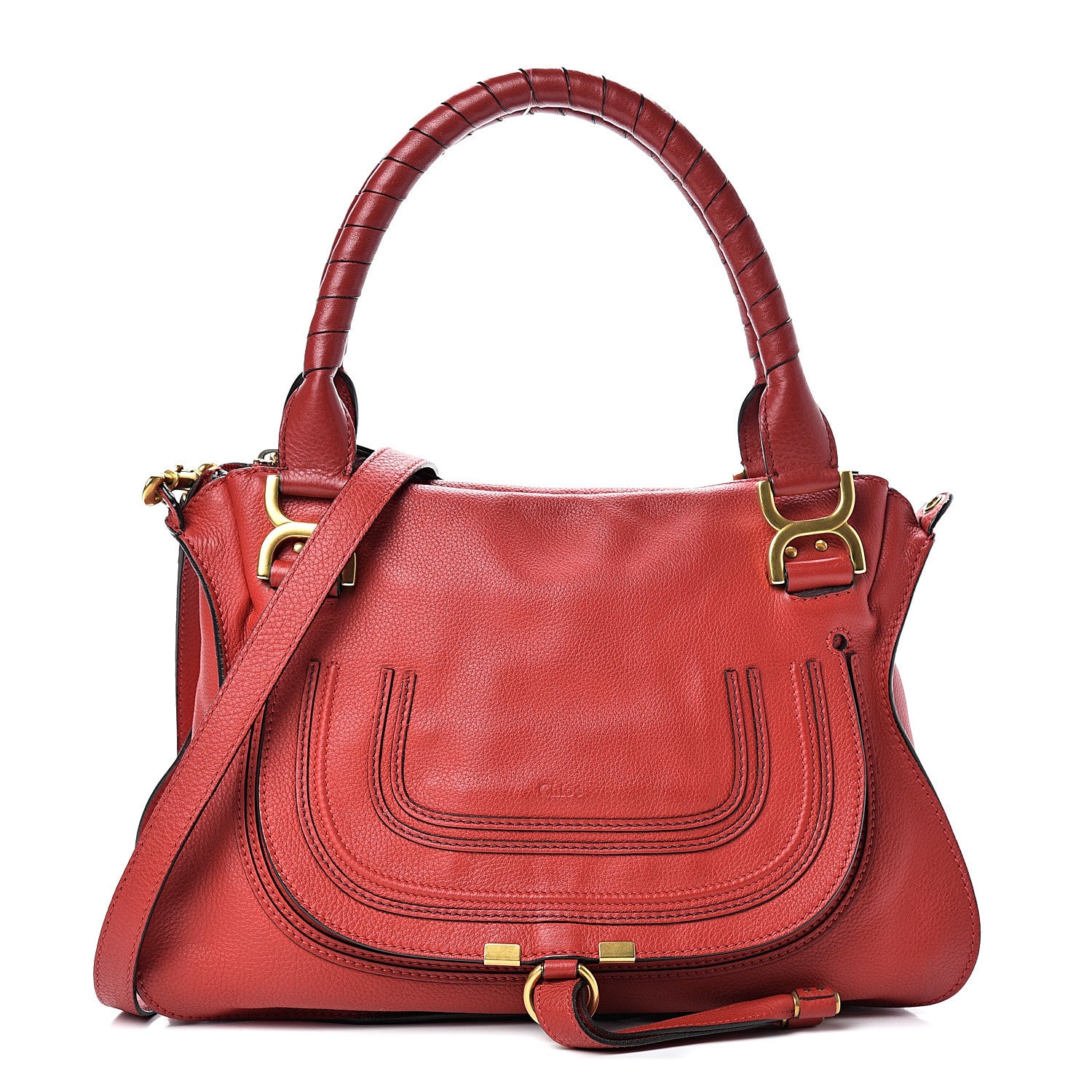 Chloe Calfskin Medium Marcie Satchel Acerola 1 of 11
