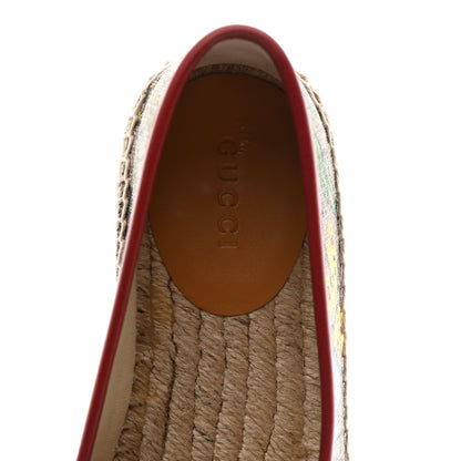 Gucci GG Supreme Monogram Tian Womens Espadrilles 36.5 Beige Ebony Multicolor Rosso 9 of 13
