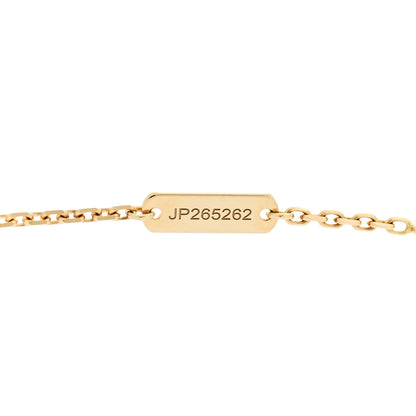 Van Cleef & Arpels 18K Yellow Gold Pink Enamel Vintage Alhambra Pendant Necklace 5 of 6