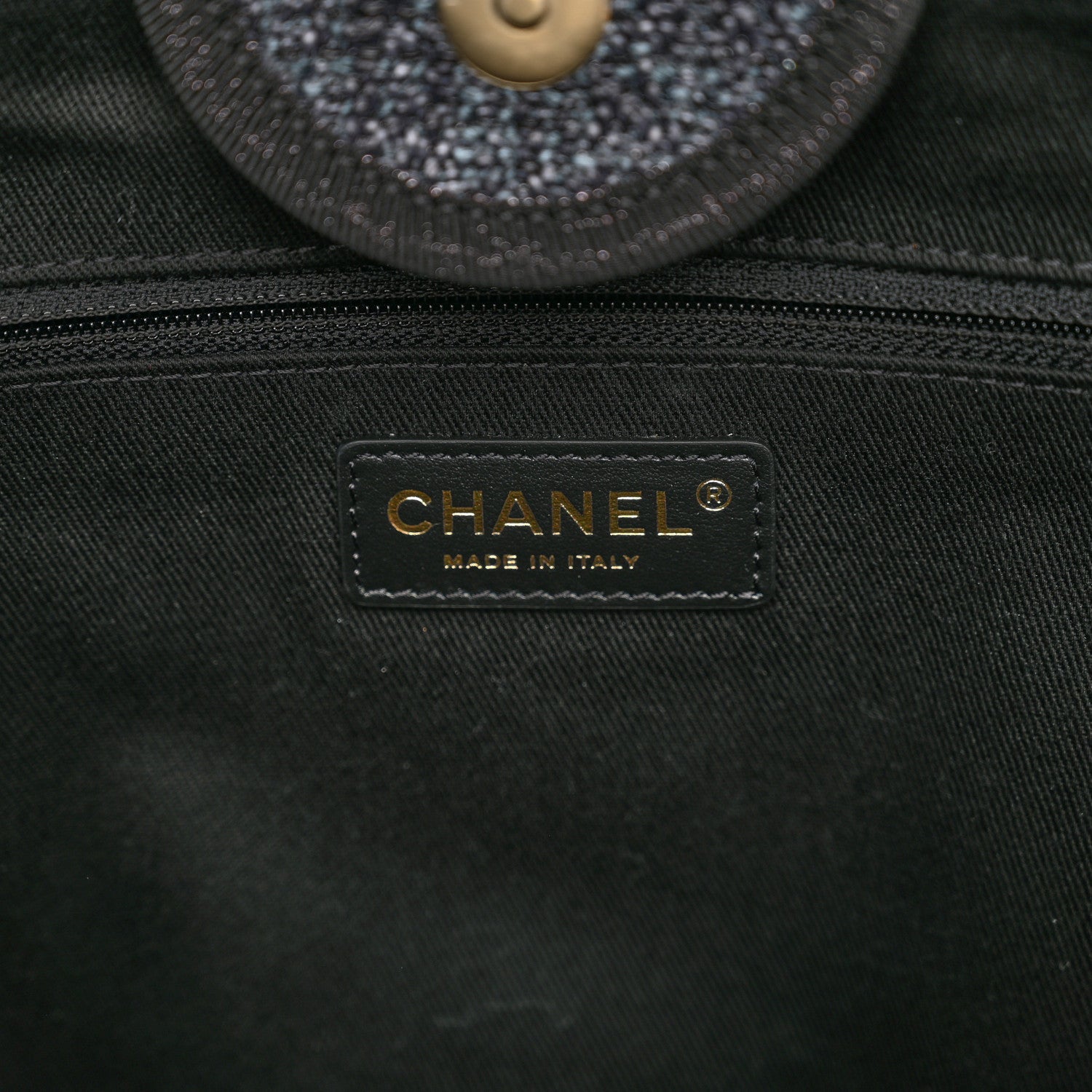 Chanel Woven Straw Raffia Medium Deauville Tote Grey 7 of 10