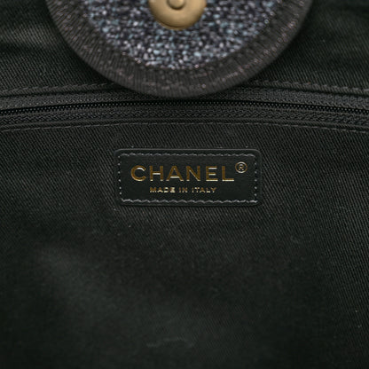 Chanel Woven Straw Raffia Medium Deauville Tote Grey 7 of 10