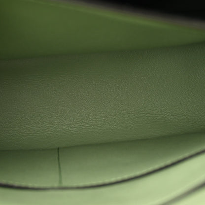 Salvatore Ferragamo Calfskin Gancini Large Trifolio Top Handle Bag Sage Green 5 of 11