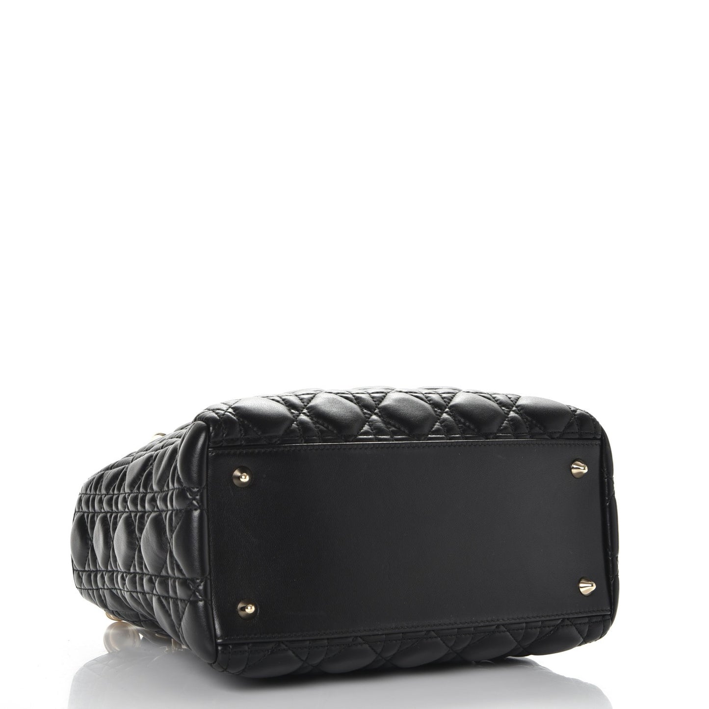 Lambskin Cannage Medium Supple Lady Dior Black