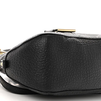 Burberry Heritage Grain Check Embossed Small Orchard Bowling Bag Black 8 of 9