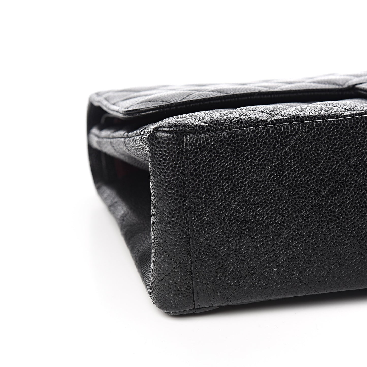 Caviar Quilted Maxi Double Flap Black