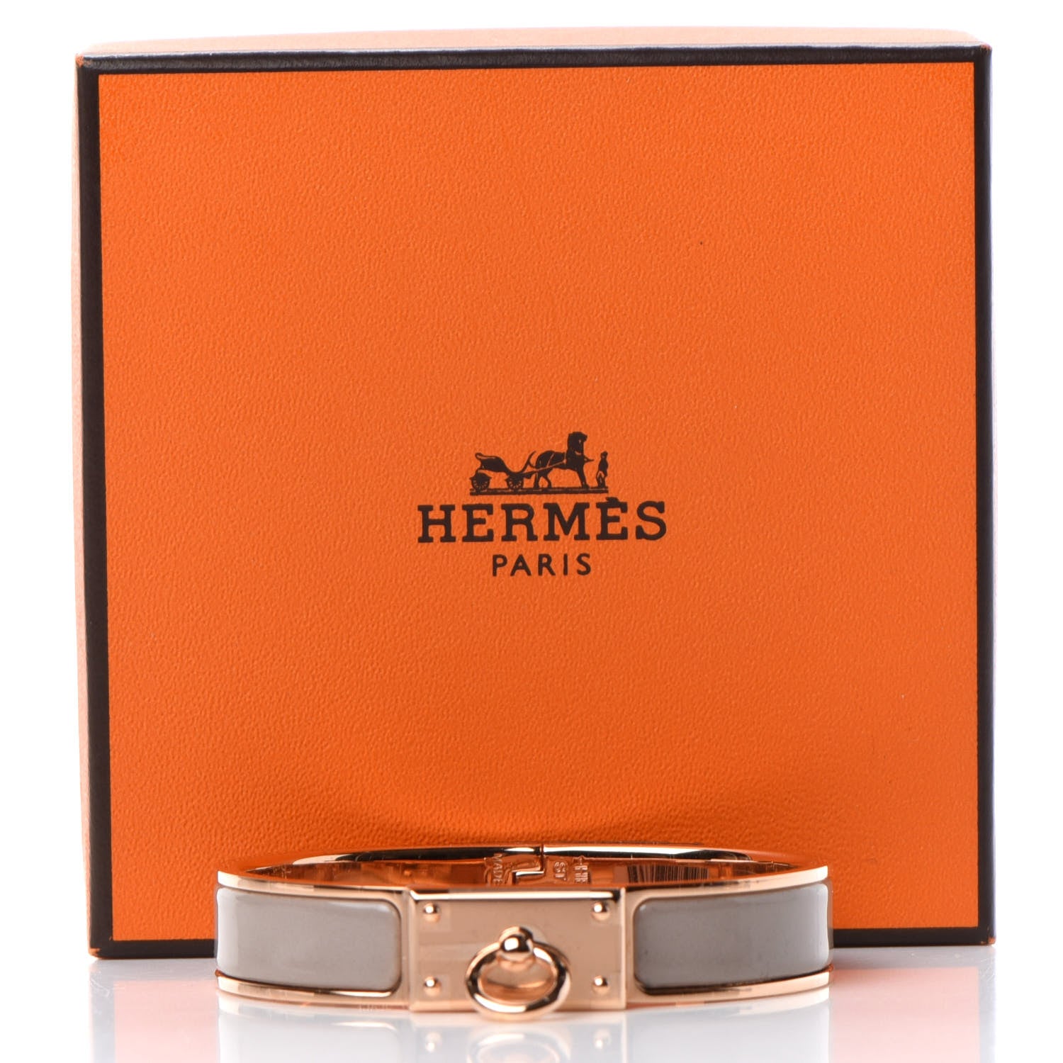 Hermes Enamel Clic Anneau Bracelet PM Marron Glace 6 of 6
