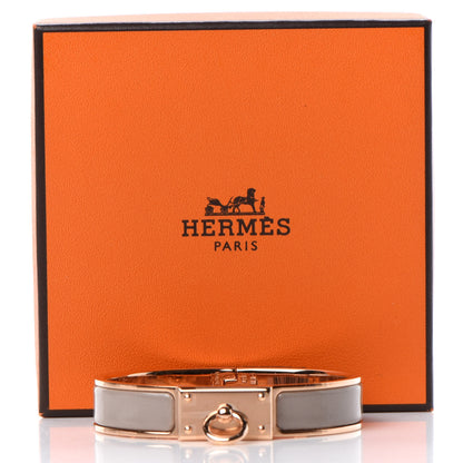 Hermes Enamel Clic Anneau Bracelet PM Marron Glace 6 of 6