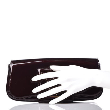 Louis Vuitton Patent Sobe Clutch Amarante 2 of 7