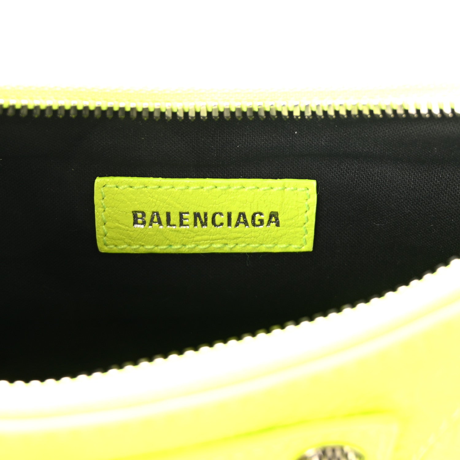 Balenciaga Agneau Arena Le Cagole Shoulder Bag XS Fluo Yellow 6 of 10