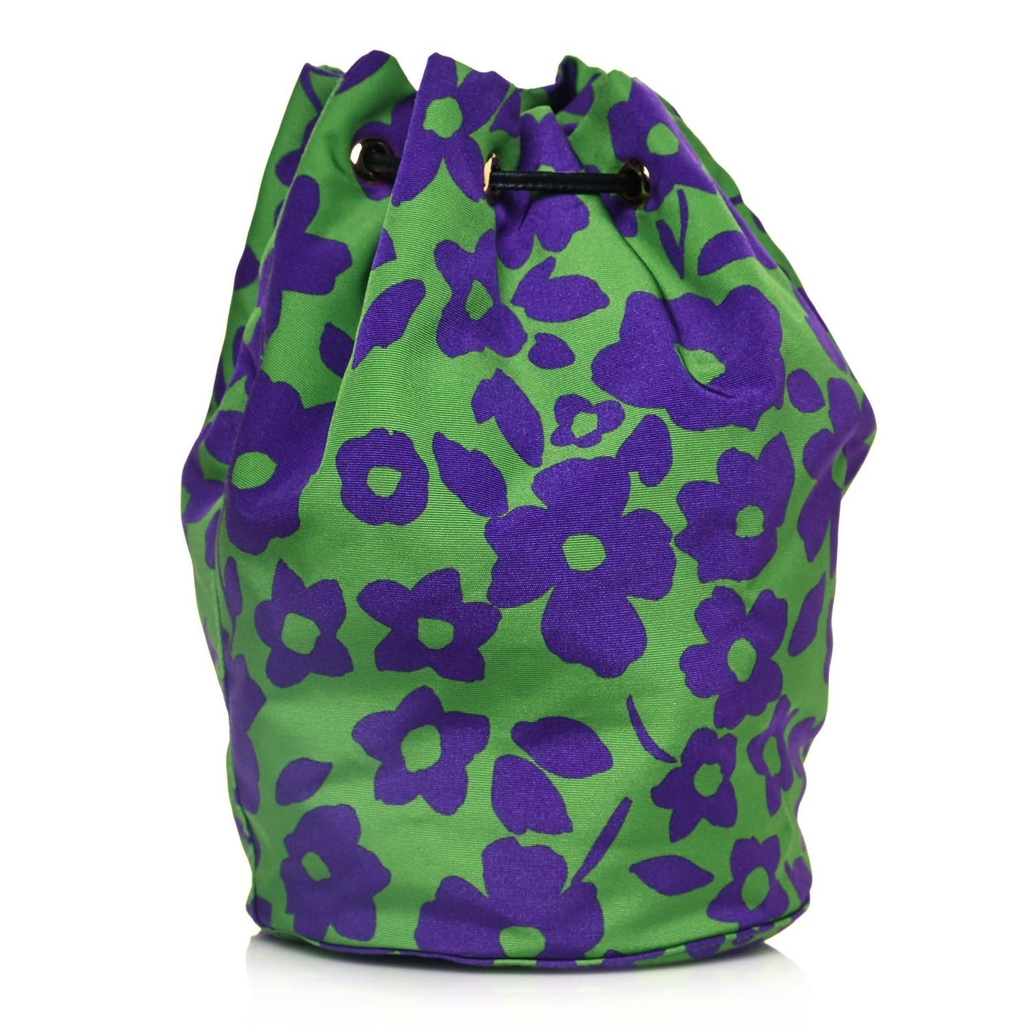 Tessuto Nylon Faille Print Pouch Verde Anemone