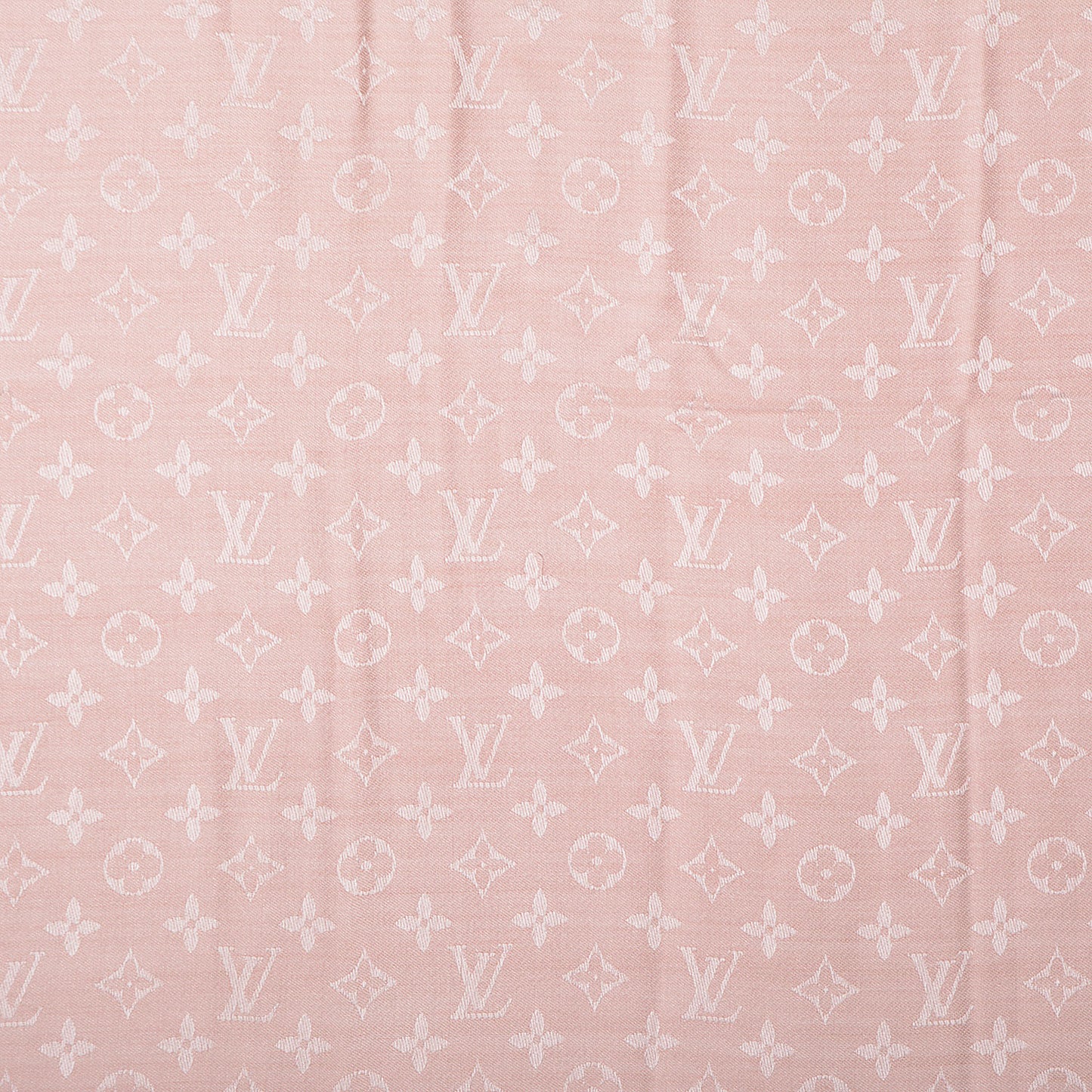 Wool Silk Monogram Shawl Natural