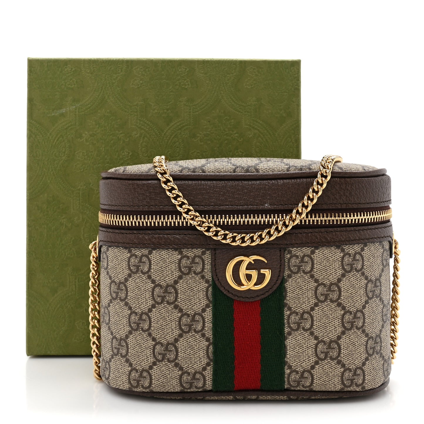 GG Supreme Monogram Web Ophidia Belt Bag 75 30 Dark Brown