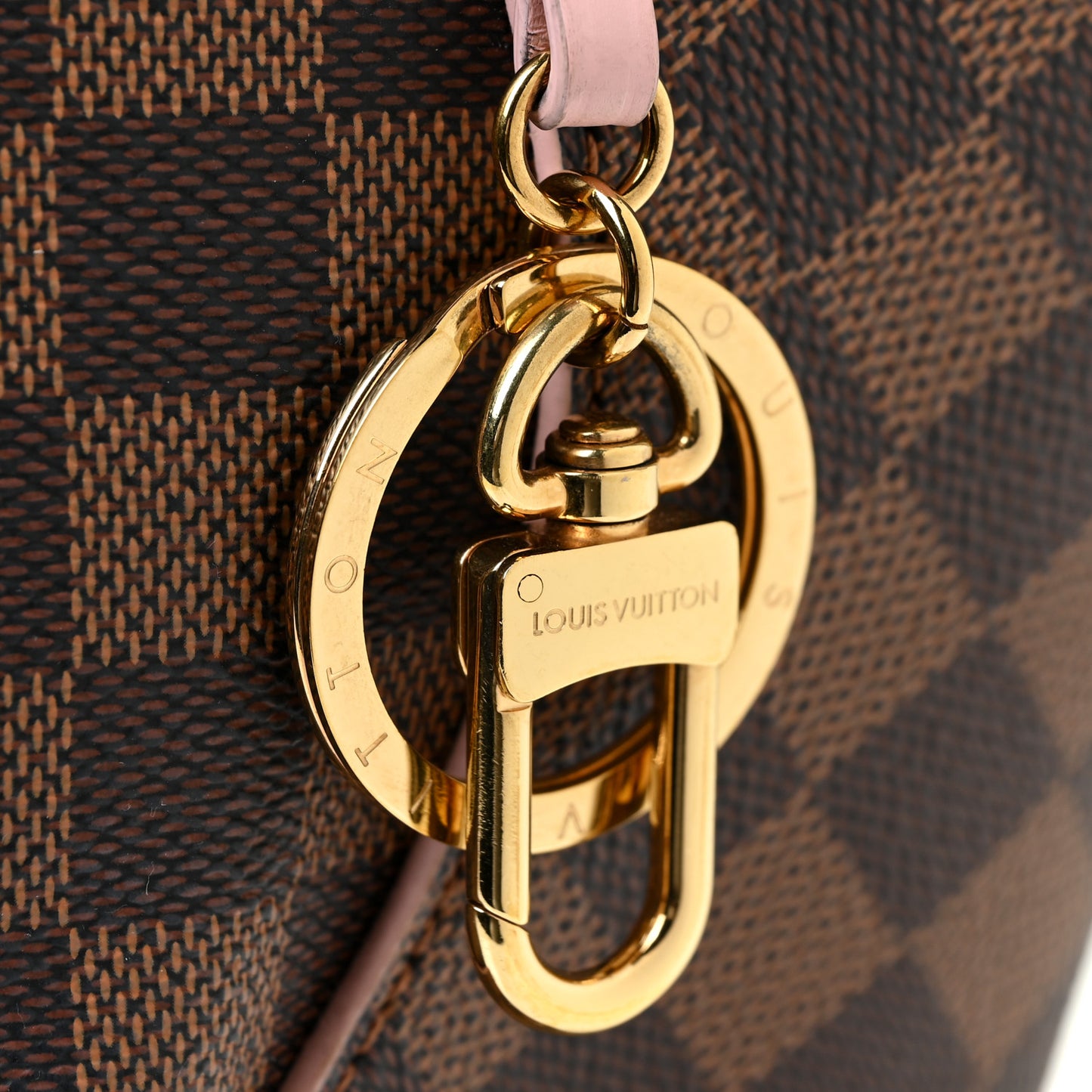 Damier Ebene Caissa Hobo Rose Ballerine