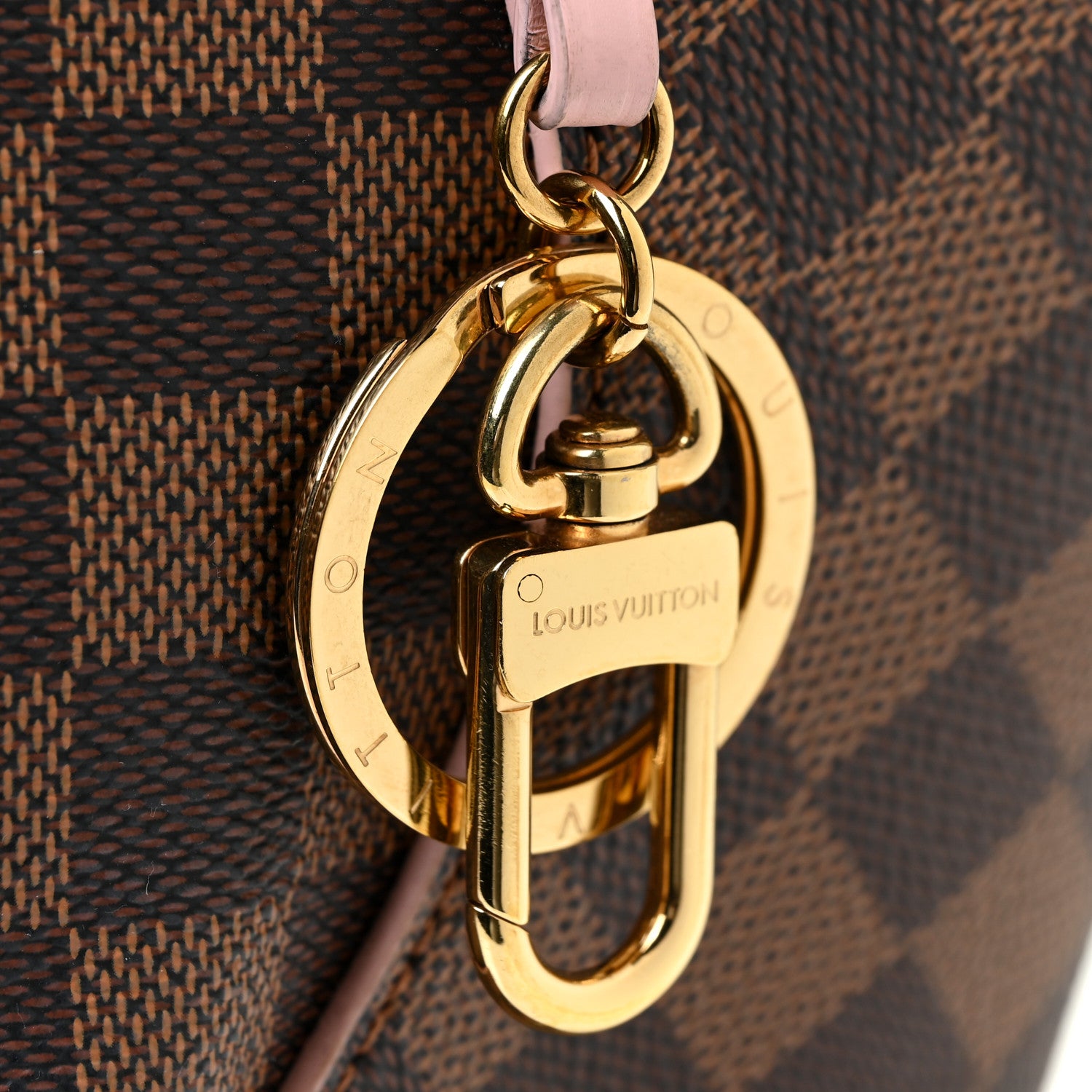 Louis Vuitton Damier Ebene Caissa Hobo Rose Ballerine 17 of 20