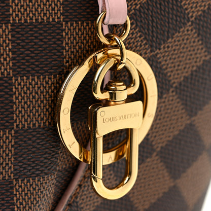 Louis Vuitton Damier Ebene Caissa Hobo Rose Ballerine 17 of 20