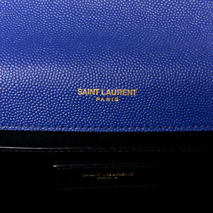 Saint Laurent Grain De Poudre Medium Classic Monogram Kate Satchel Flash Blue 5 of 11