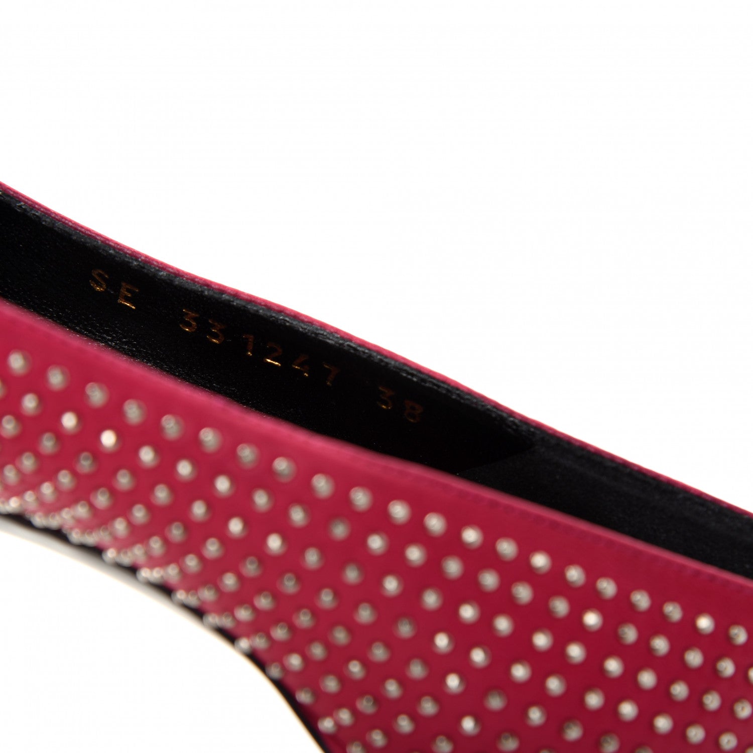 Saint Laurent Calfskin Micro Stud Paris 105 Pumps 38 Fuchsia 10 of 11