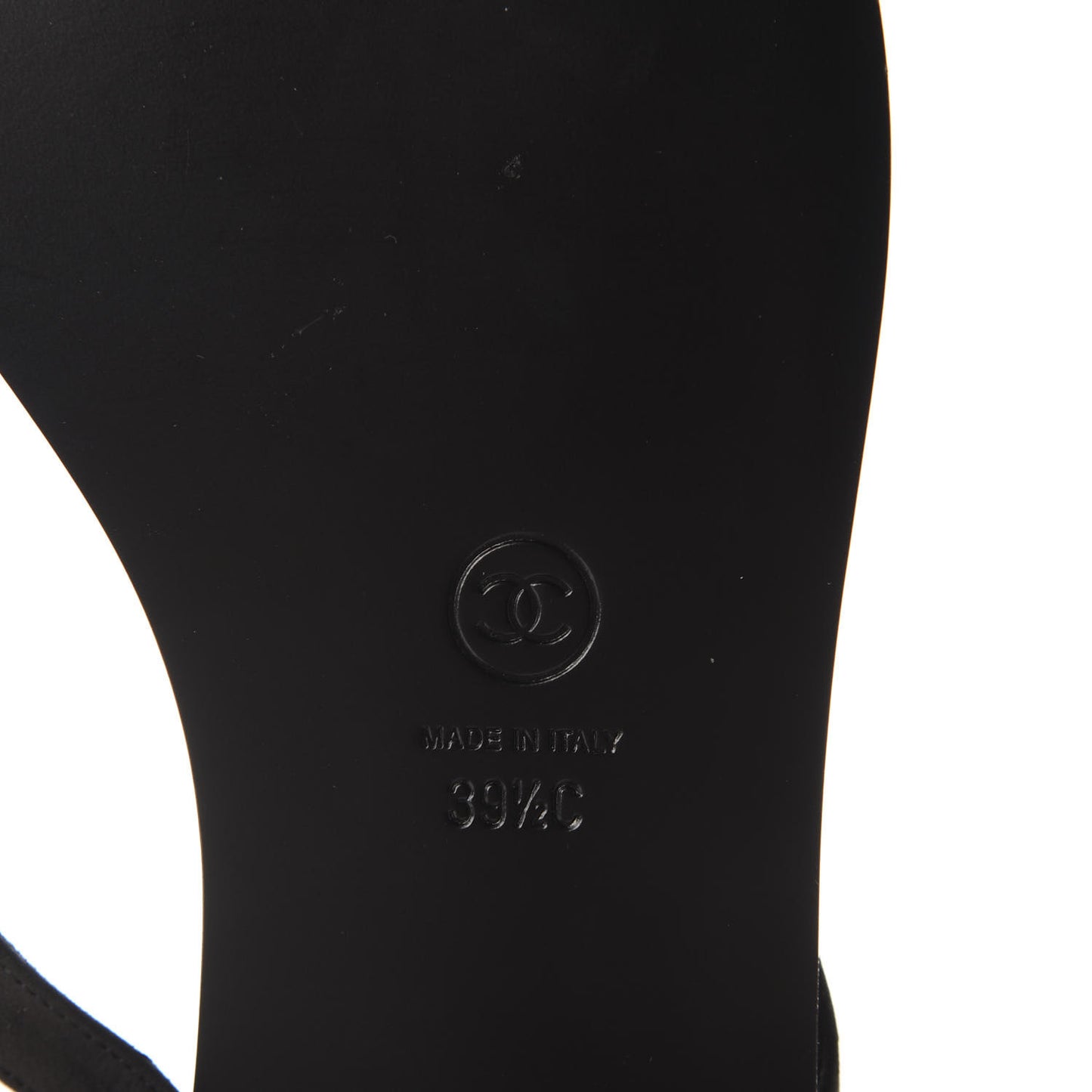 Suede Pearl Thong Sandals 39.5 Black