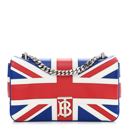 Burberry Lambskin Quilted Small Lola Bag Red Navy White 1 of 10