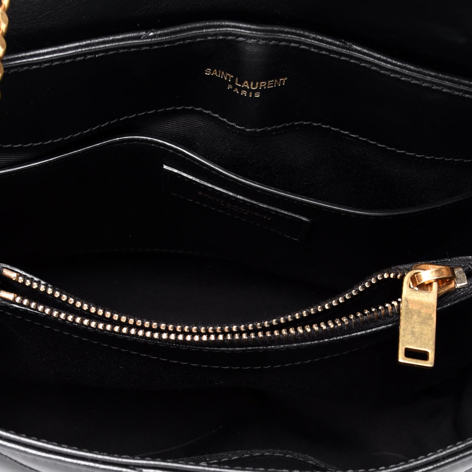 Saint Laurent Calfskin Y Quilted Monogram Small Loulou Chain Satchel Black 5 of 9