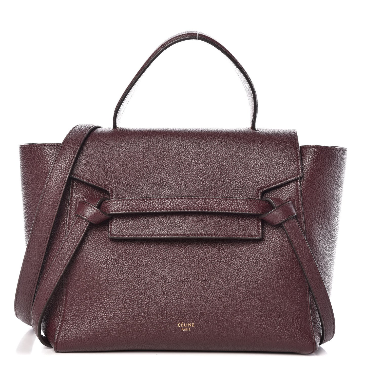Baby Grained Calfskin Micro Belt Bag Burgundy