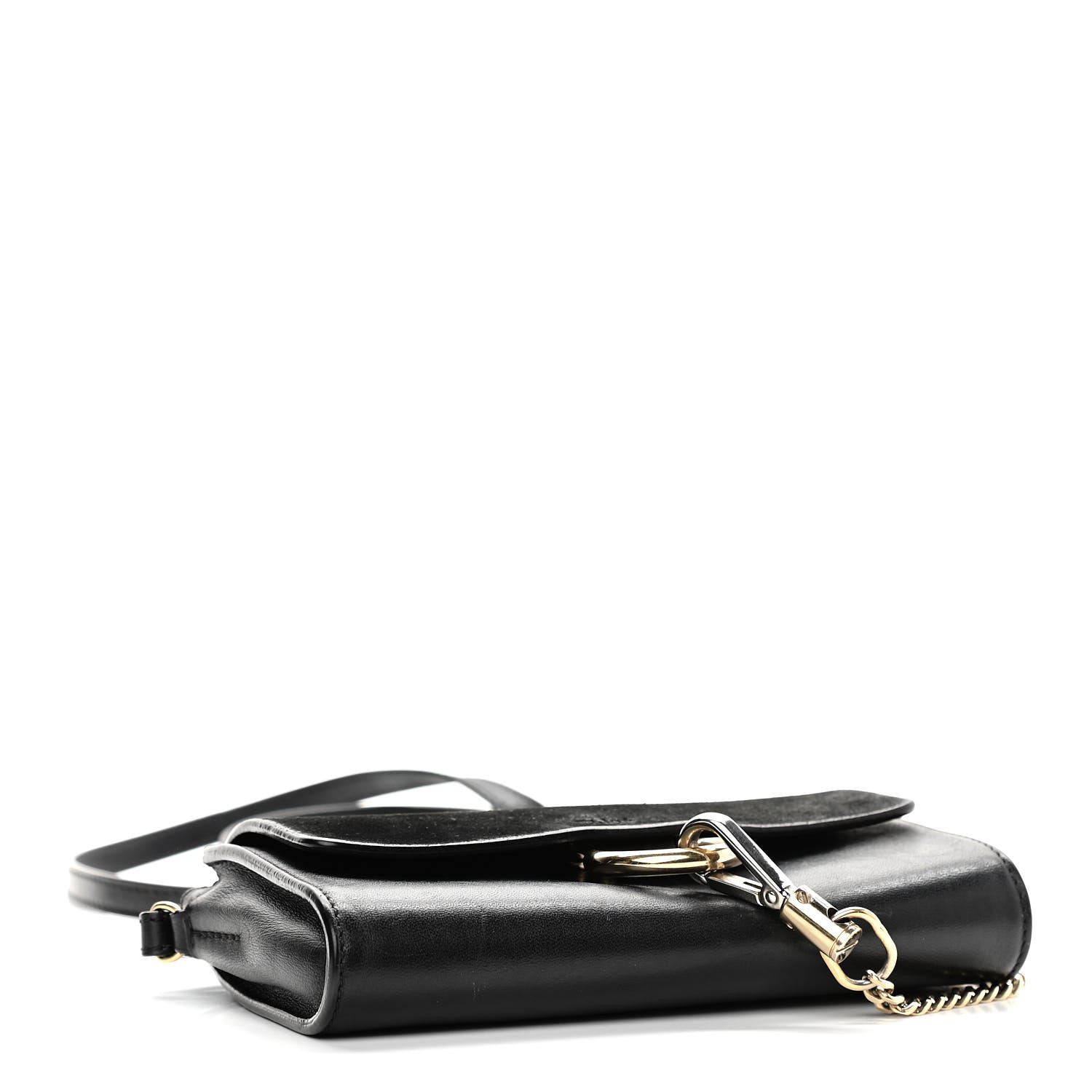 Chloe Suede Calfskin Mini Faye Shoulder Bag Black 3 of 16