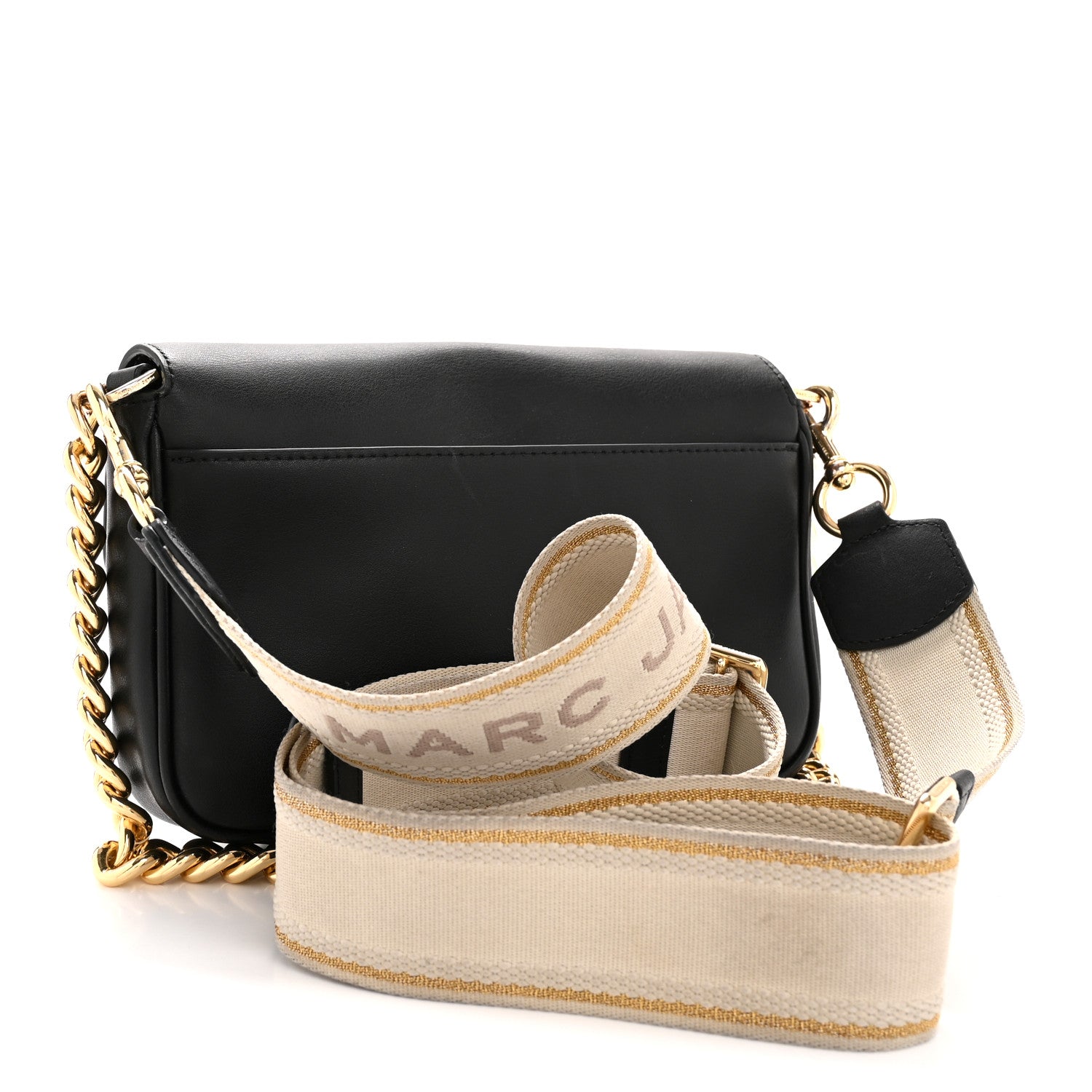 Marc Jacobs Calfskin The J Marc Shoulder Bag Black 3 of 13
