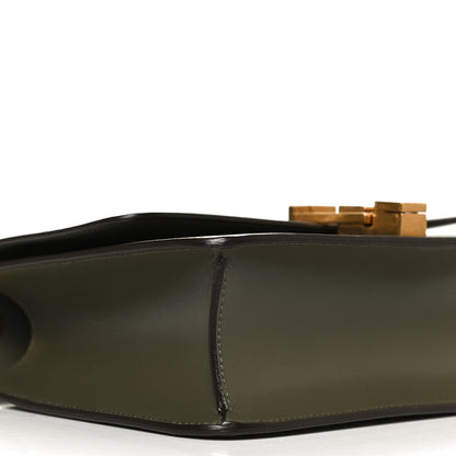 Saint Laurent Smooth Calfskin Carre Satchel Green 9 of 10