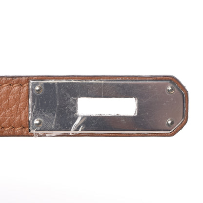 Hermes Taurillon Clemence Arlequin Birkin 35 Orange Sanguine Gold Bleu Lin Bleu Hydra Etain 19 of 35