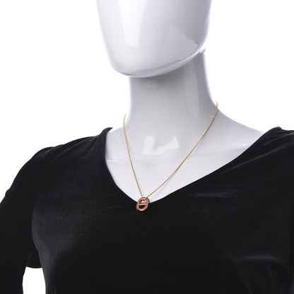 Hermes Swift O'Maillon Pendant Necklace Rose Mexico 2 of 8