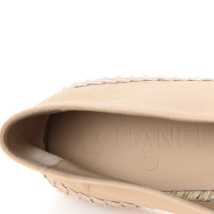 Chanel Lambskin CC Espadrilles 37 Beige Black 7 of 11