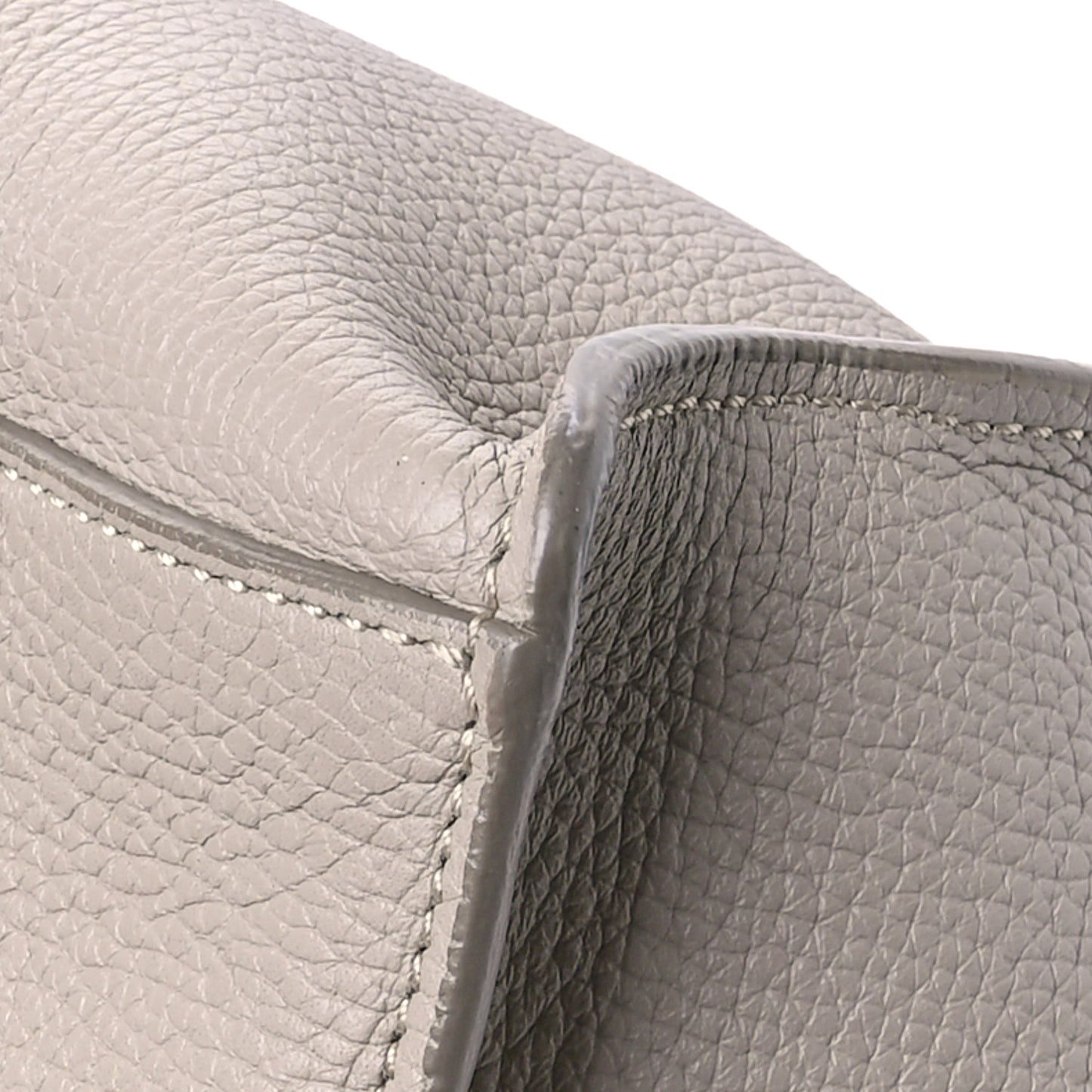 Supple Grained Calfskin Medium Big Bag Light Taupe