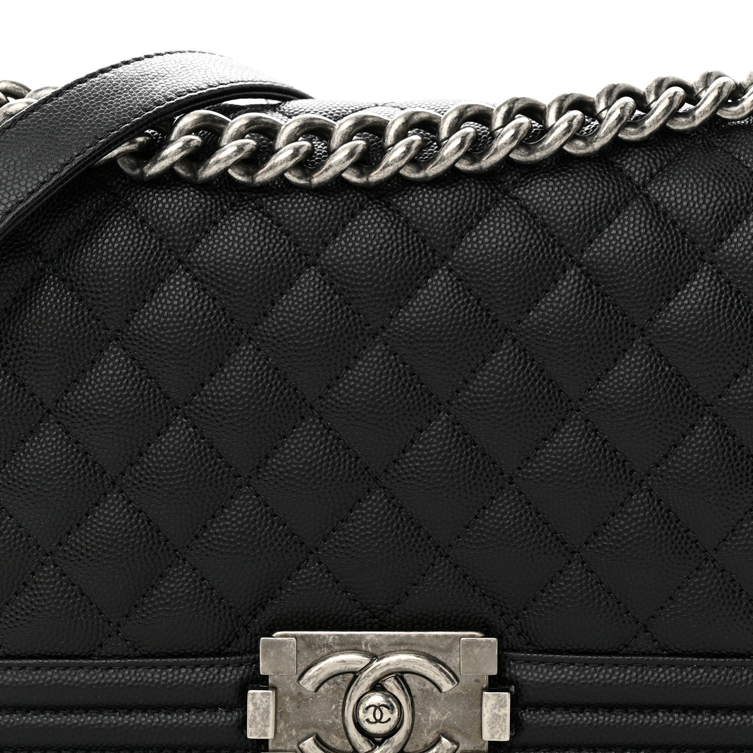 Chanel Caviar Quilted Medium Boy Flap Black 8 of 10