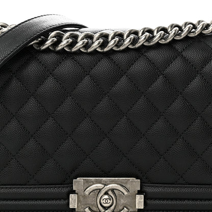 Chanel Caviar Quilted Medium Boy Flap Black 8 of 10