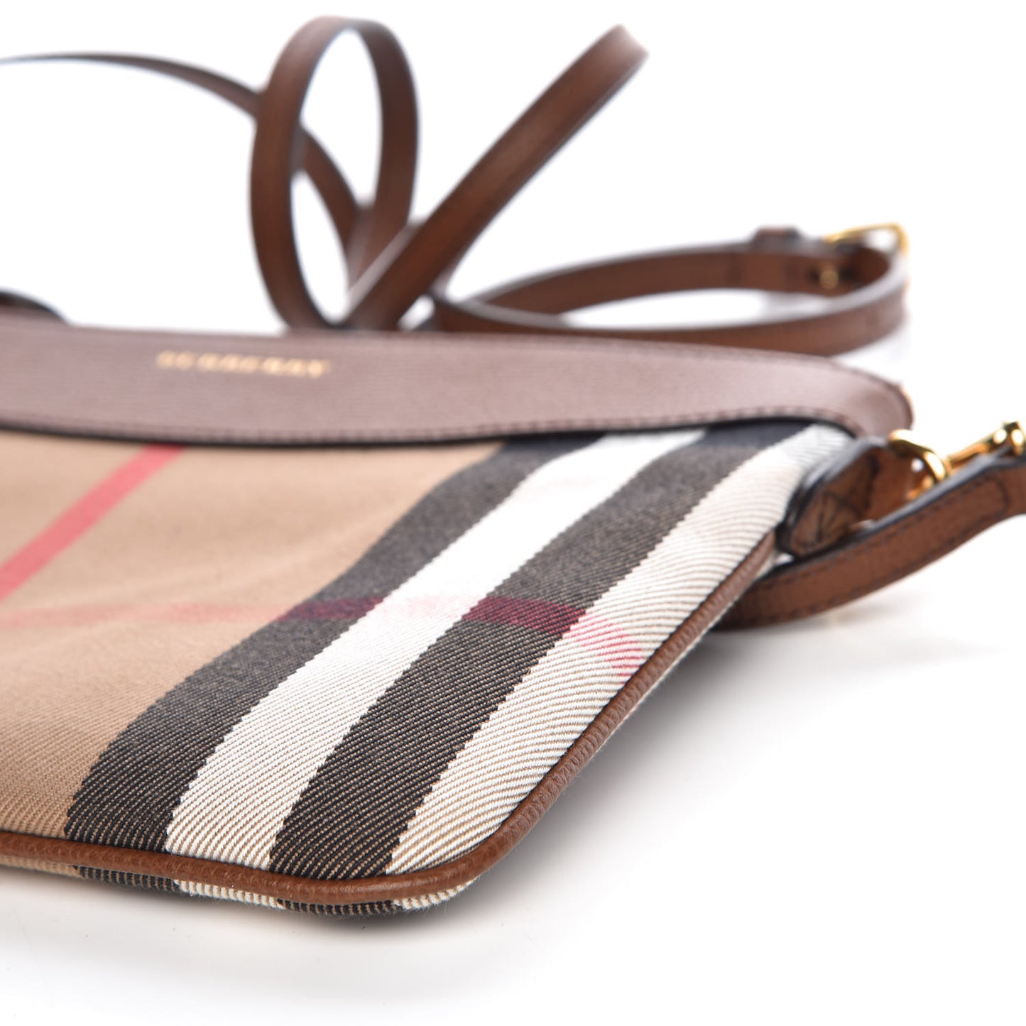 House Check Derby Peyton Crossbody Clutch Bag Tan