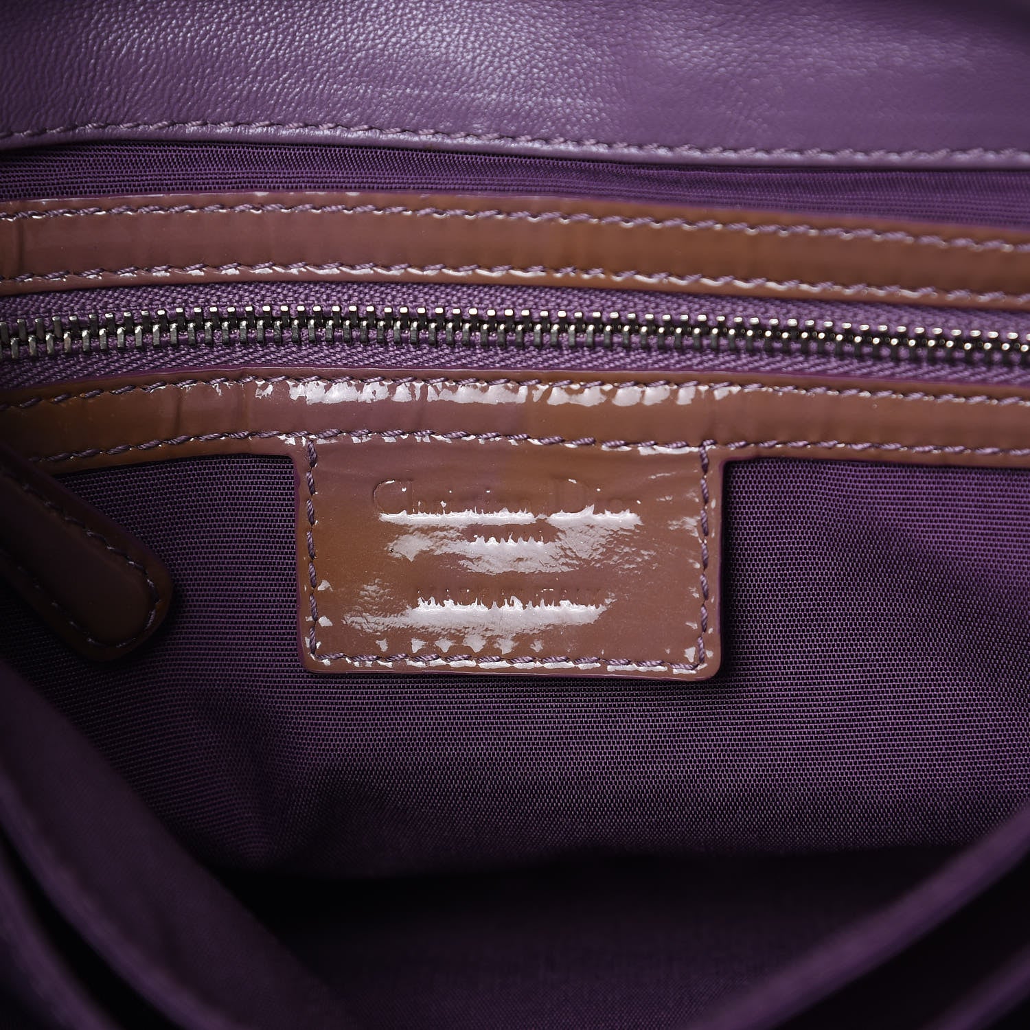 Christian Dior Patent Cannage New Lock Flap Purple 6 of 16