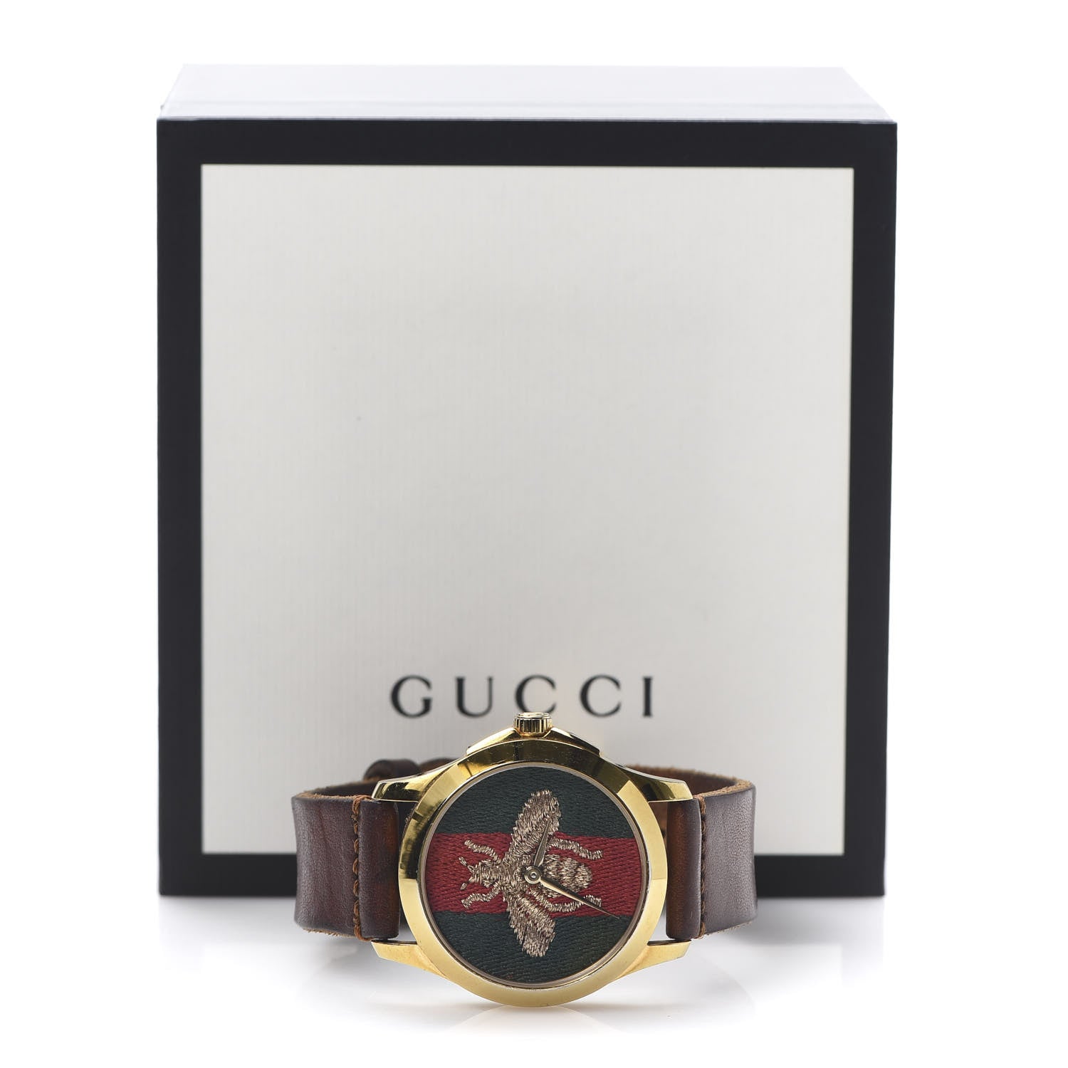 Gucci Stainless Steel Calfskin 38mm Le Marché Des Merveilles Bee Quartz Watch 8 of 8