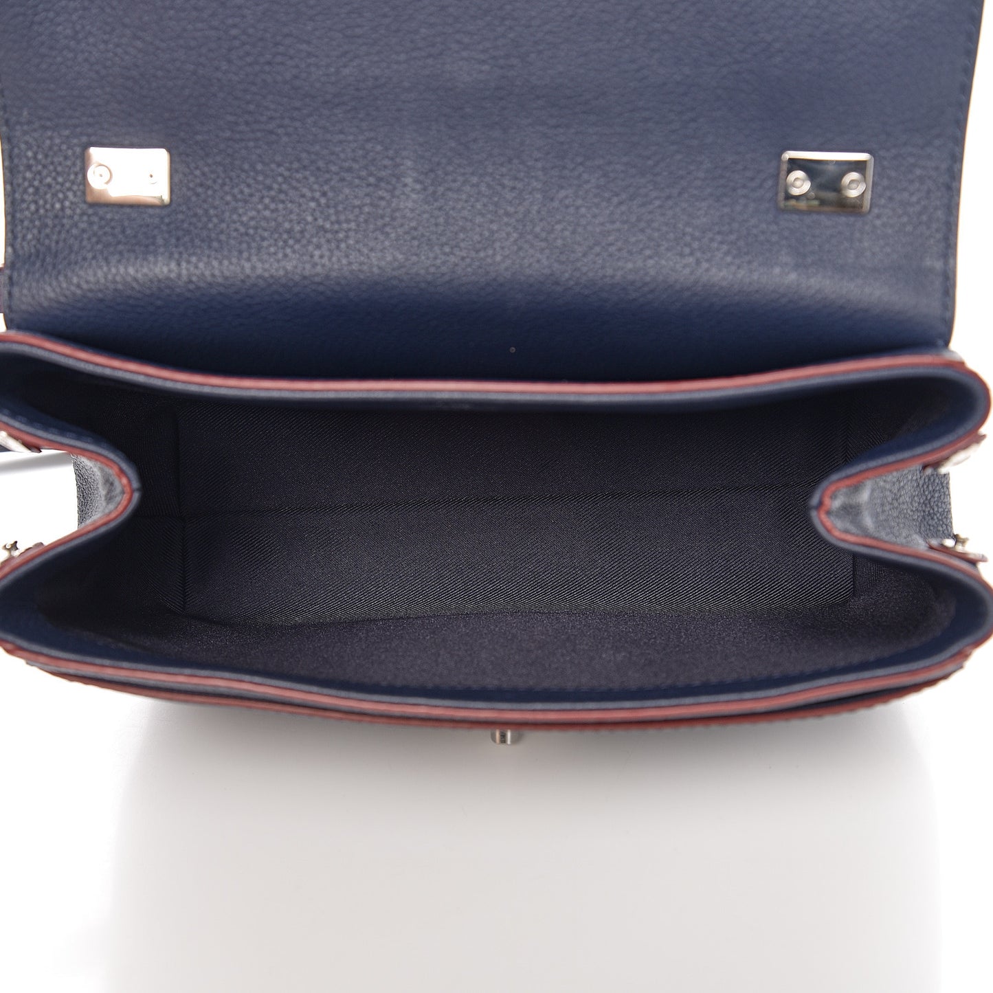 Calfskin Lockme II Chain Bag BB Marine Rouge