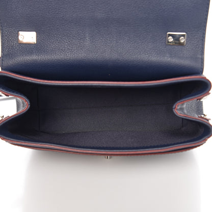 Louis Vuitton Calfskin Lockme II Chain Bag BB Marine Rouge 4 of 10