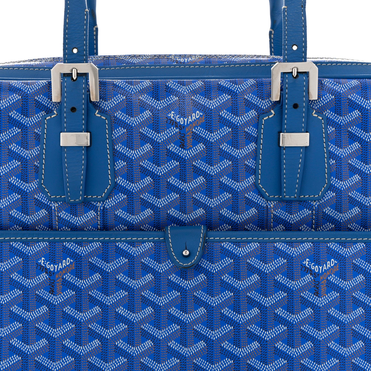 Goyard Goyardine Ambassade PM Briefcase Sky Blue 7 of 10