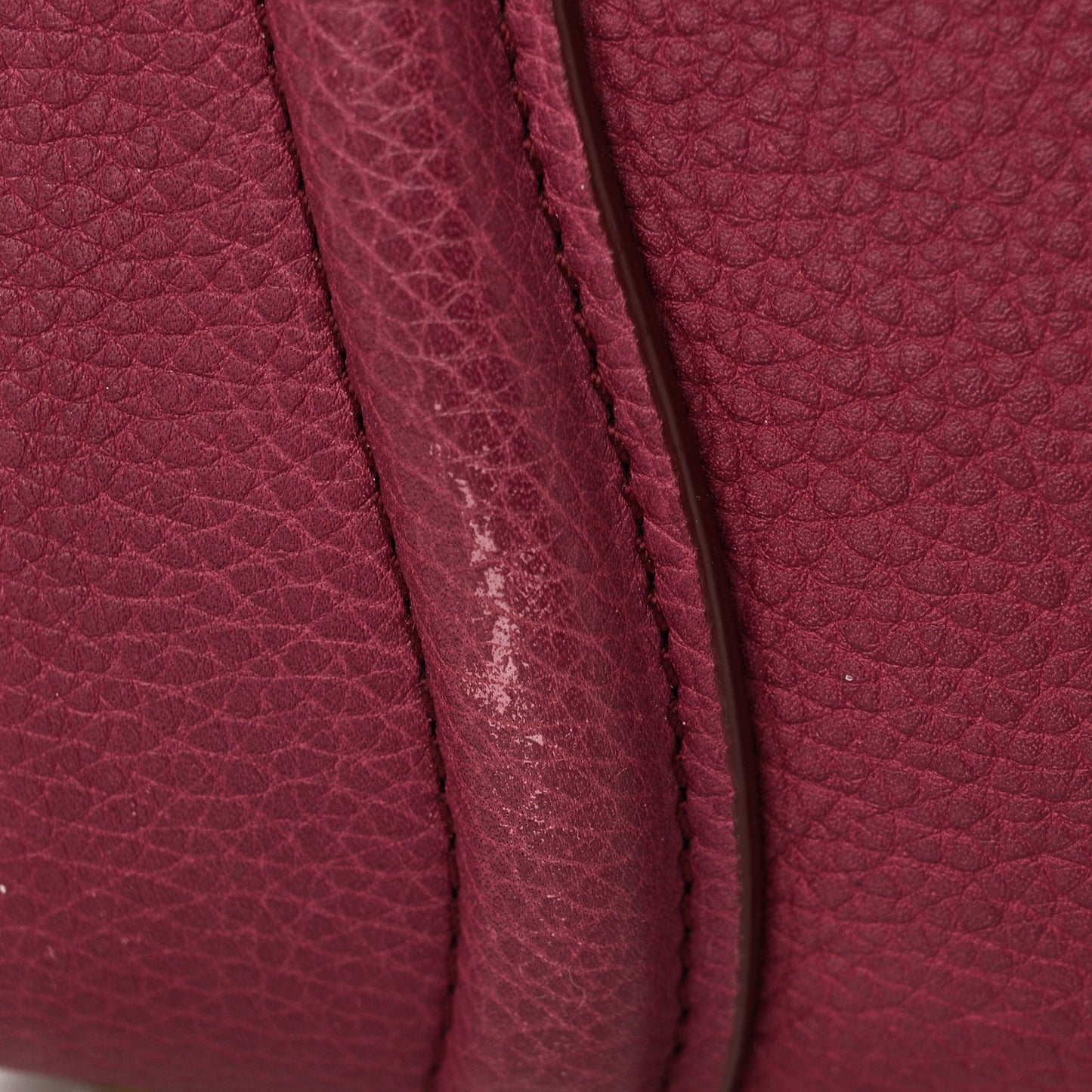 Drummed Calfskin Micro Luggage Plum