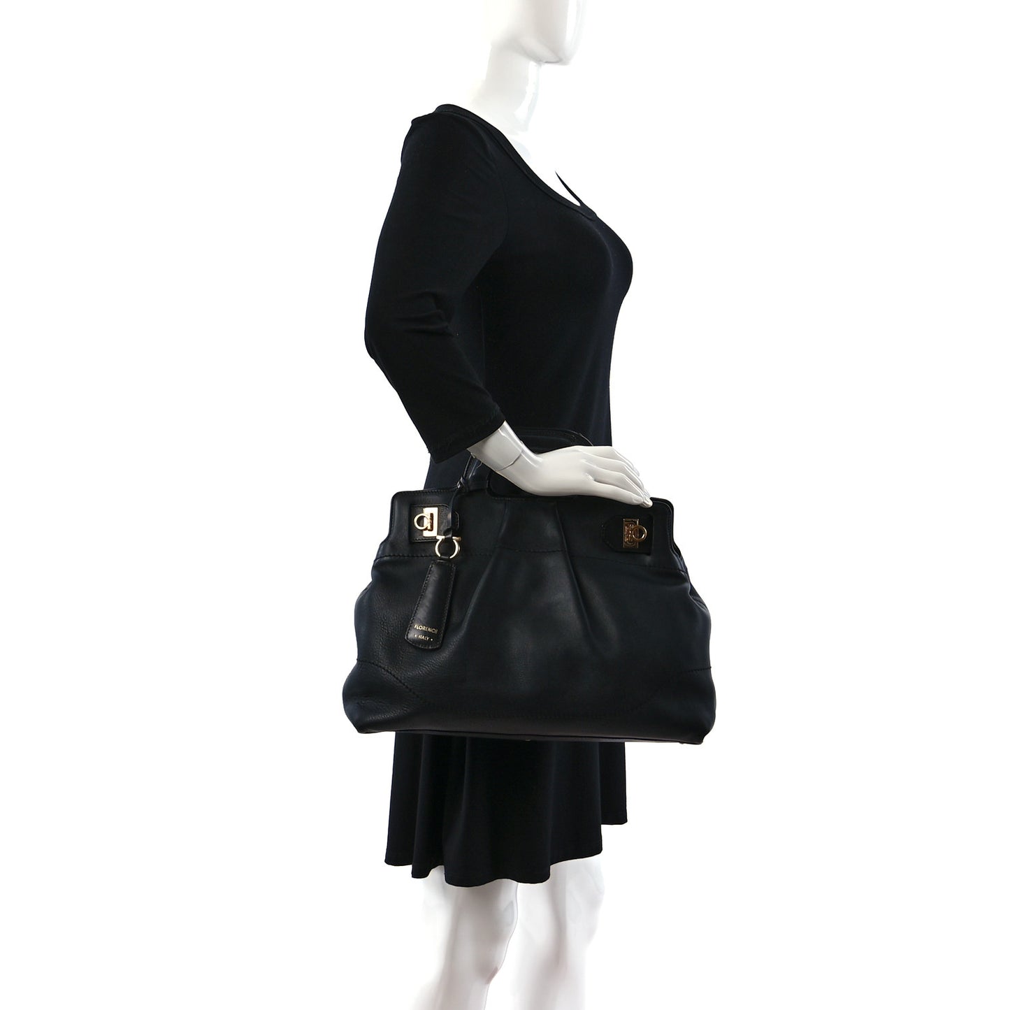 Calfskin Wanda Tote Black