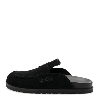 Hermes Suede Calfskin Go Mules 39 Black 1 of 18