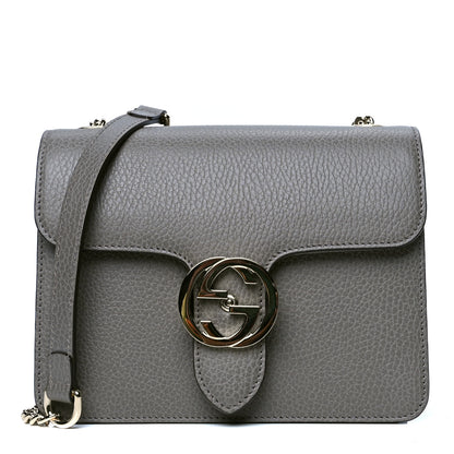 Gucci Dollar Calfskin Small Interlocking G Shoulder Bag Loess 1 of 4