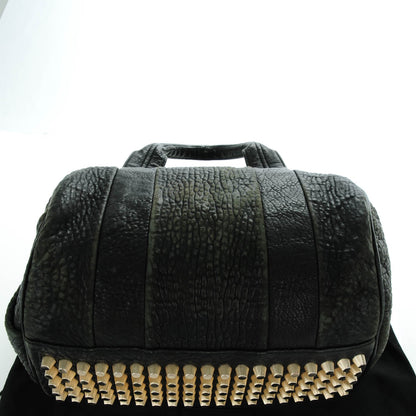 Alexander Wang Pebbled Lambskin Rocco Duffel Black Pale Gold Hardware 14 of 14