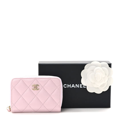 Chanel Caviar Quilted Zip Coin Purse Light Pink 8 of 8